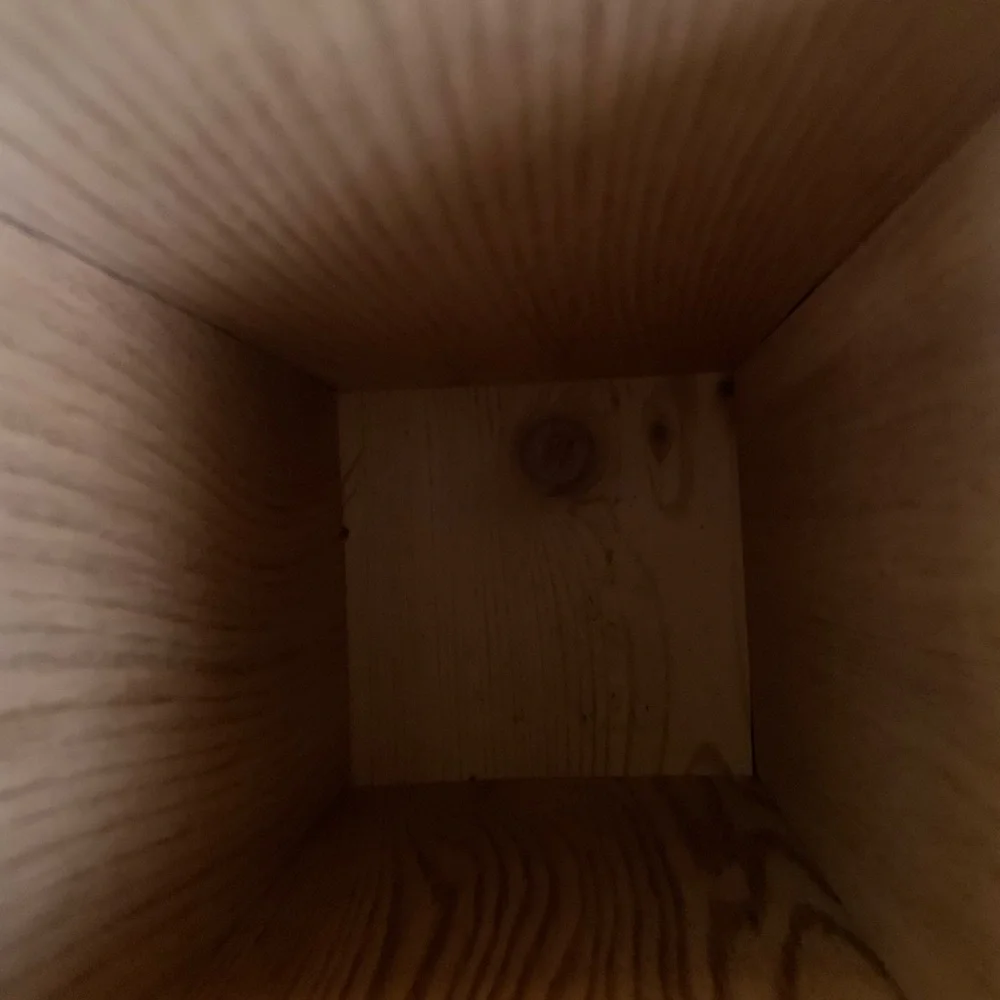 1915 Tall Hinged Wood Cigar Humidor Box 9-1/2